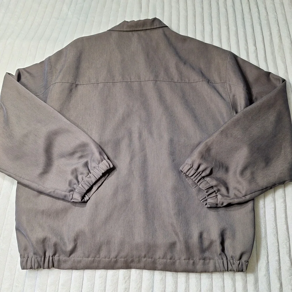 Cutter & Buck Vintage Bomber  Jacket Mens XL Gray Golf 90s Y2K Preppy Classic‎